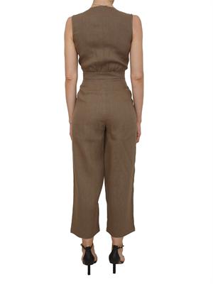 Tuta EMMCOSTONE Emme Marella in lino taupe in DONNA