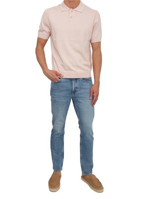 Maglia rosa Boss uomo in cotone ricamo logo in UOMO