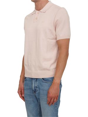 Maglia rosa Boss uomo in cotone ricamo logo in UOMO