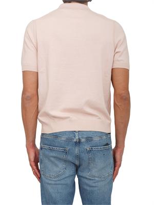 Maglia rosa Boss uomo in cotone ricamo logo in UOMO