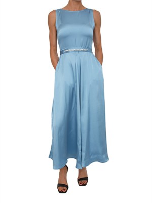 Abito EMMGITA Emme Marella in raso azzurro in DONNA
