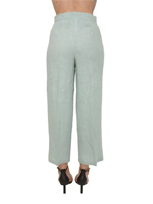 Pantalone EMMCLAVA Emme Marella in lino acquamarina in DONNA