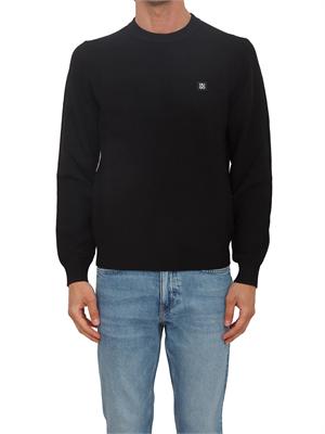 BOSS Maglia nera HUGO uomo in misto viscosa e lana in UOMO