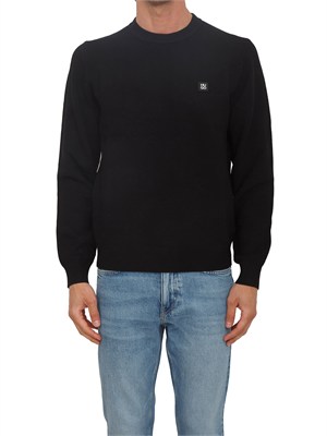 BOSS Maglia nera HUGO uomo in misto viscosa e lana in UOMO