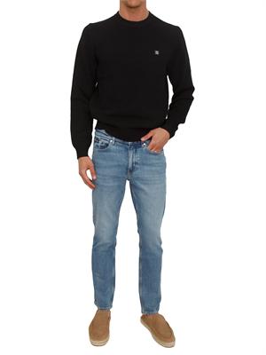 BOSS Maglia nera HUGO uomo in misto viscosa e lana in UOMO