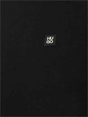 BOSS Maglia nera HUGO uomo in misto viscosa e lana in UOMO