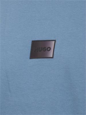BOSS T-shirt HUGO uomo in cotone azzurro in UOMO
