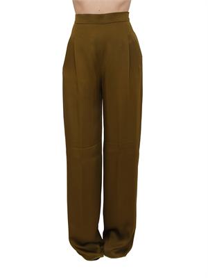 Pantaloni MSECONO Max Mara Studio in misto viscosa verde in DONNA