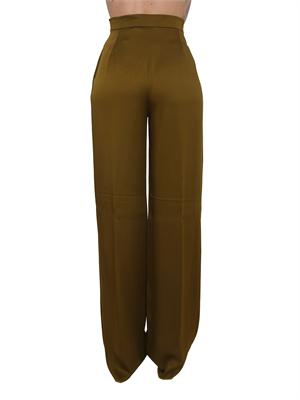 Pantaloni MSECONO Max Mara Studio in misto viscosa verde in DONNA
