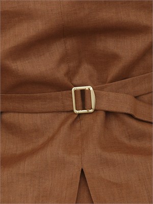 Gilet MSTCARNET Max Mara Studio in puro lino marrone in DONNA
