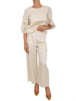 Pantalone beige MSTTARTUFO Max Mara Studio in tela ramiÉ in DONNA