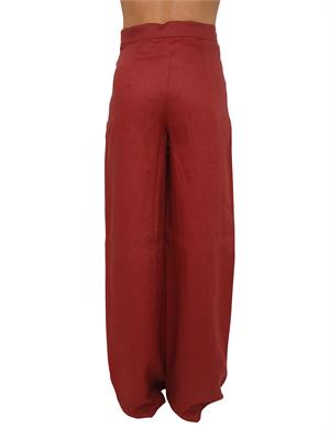 Pantalone MSTTAPIOCA Max Mara Studio in lino rosso in DONNA