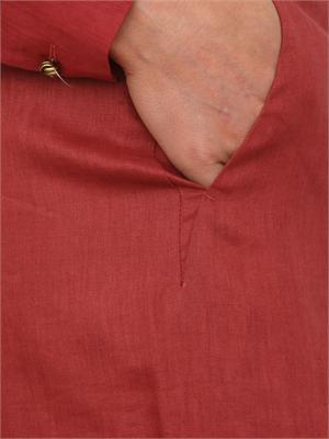 Pantalone MSTTAPIOCA Max Mara Studio in lino rosso in DONNA