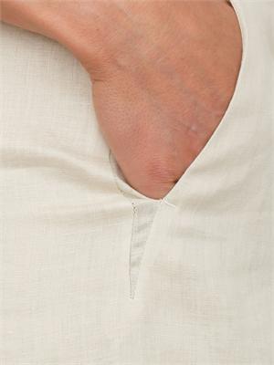 Pantalone MSTTAPIOCA Max Mara Studio in lino beige in DONNA