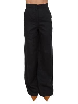 Pantalone MSTTAPIOCA Max Mara Studio in lino nero in DONNA