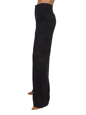 Pantalone MSTTAPIOCA Max Mara Studio in lino nero in DONNA