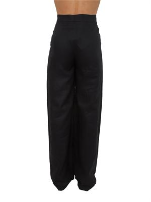 Pantalone MSTTAPIOCA Max Mara Studio in lino nero in DONNA