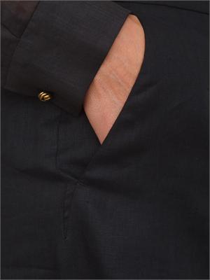 Pantalone MSTTAPIOCA Max Mara Studio in lino nero in DONNA