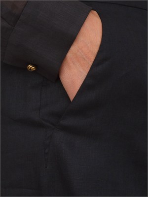 Pantalone MSTTAPIOCA Max Mara Studio in lino nero in DONNA