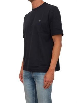 T-shirt BOSS uomo in cotone mercerizzato blu in UOMO