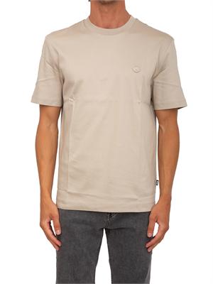 T-shirt BOSS uomo in cotone mercerizzato beige in UOMO