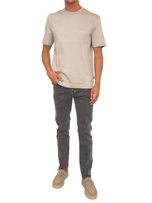 T-shirt BOSS uomo in cotone mercerizzato beige in UOMO