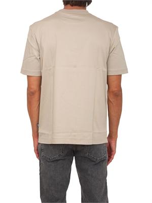 T-shirt BOSS uomo in cotone mercerizzato beige in UOMO