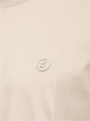 T-shirt BOSS uomo in cotone mercerizzato beige in UOMO