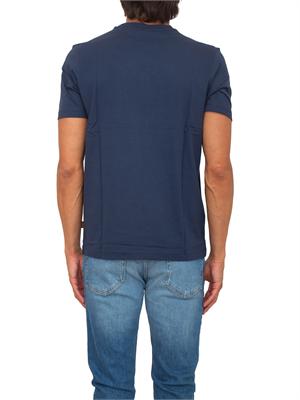 T-shirt BOSS uomo in cotone blu con logo in UOMO