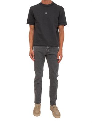 BOSS T-shirt HUGO uomo in cotone grigio con logo in UOMO