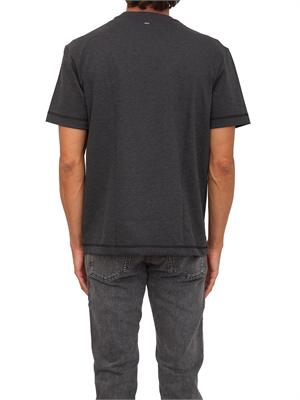 BOSS T-shirt HUGO uomo in cotone grigio con logo in UOMO