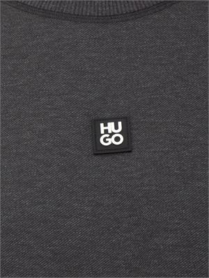 BOSS T-shirt HUGO uomo in cotone grigio con logo in UOMO