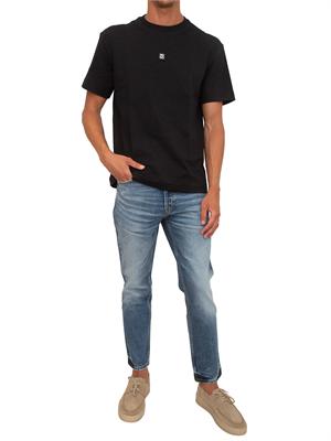 BOSS T-shirt HUGO uomo in cotone nero con logo in UOMO
