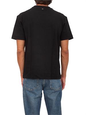 BOSS T-shirt HUGO uomo in cotone nero con logo in UOMO