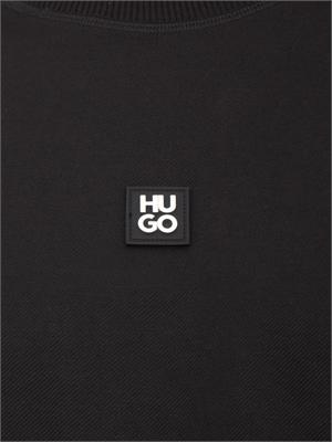 BOSS T-shirt HUGO uomo in cotone nero con logo in UOMO