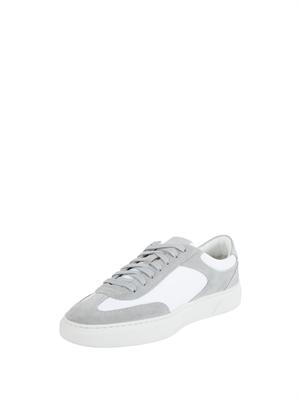 Sneakers Boss uomo in pelle grigie e bianche in UOMO