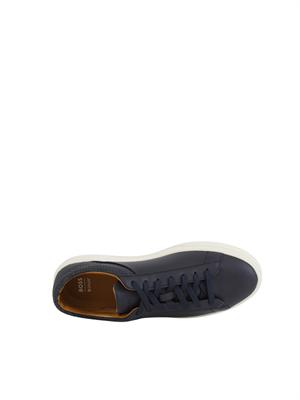 Sneakers Boss uomo in pelle blu in UOMO