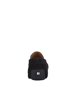 Mocassini Boss uomo in pelle scamosciata blu in UOMO