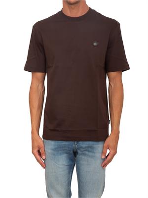 T-shirt BOSS uomo in cotone mercerizzato marrone in UOMO