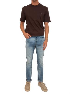 T-shirt BOSS uomo in cotone mercerizzato marrone in UOMO