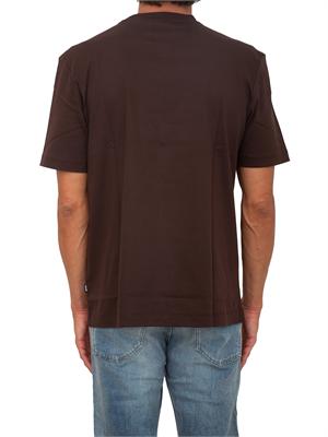 T-shirt BOSS uomo in cotone mercerizzato marrone in UOMO