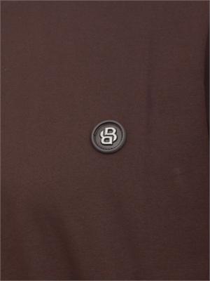 T-shirt BOSS uomo in cotone mercerizzato marrone in UOMO