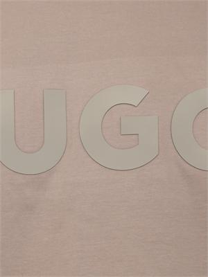 BOSS T-shirt Hugo uomo taupe con logo grande in UOMO