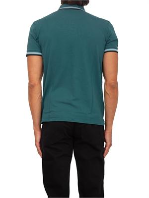 Polo Boss uomo in cotone petrolio con contrasti in UOMO