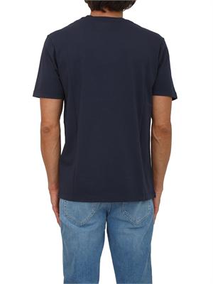 T-shirt C.P. Company in cotone blu ricamo logo in UOMO