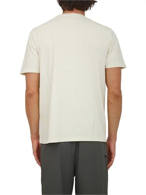 T-shirt C.P. Company in cotone beige ricamo logo in UOMO