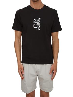 C.P. COMPANY T-shirt CP Company in cotone nero con logo in UOMO