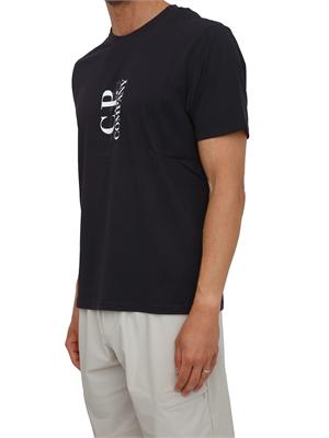 C.P. COMPANY T-shirt CP Company in cotone blu con logo in UOMO
