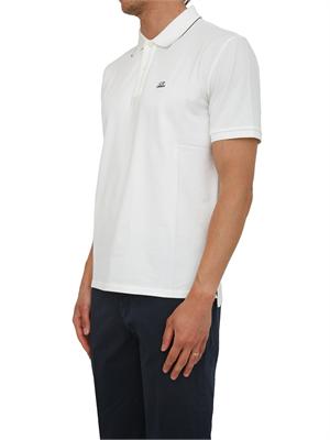 Polo C.P. Company in cotone bianco in UOMO