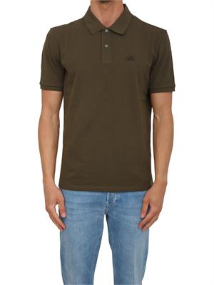 Polo C.P. Company in cotone verde kaki in UOMO